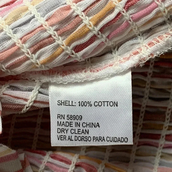 Gianni Bini Striped Ruched Top Size Large NWT - Picture 7 of 8